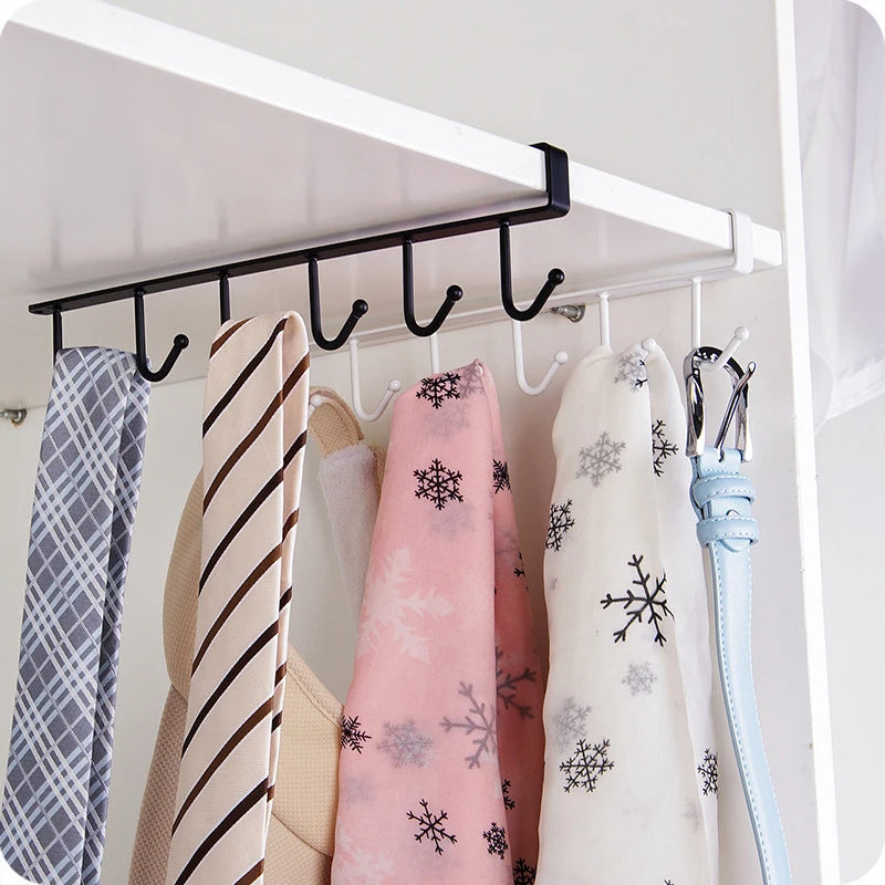 Stainless Steel 6-Hook Organizer