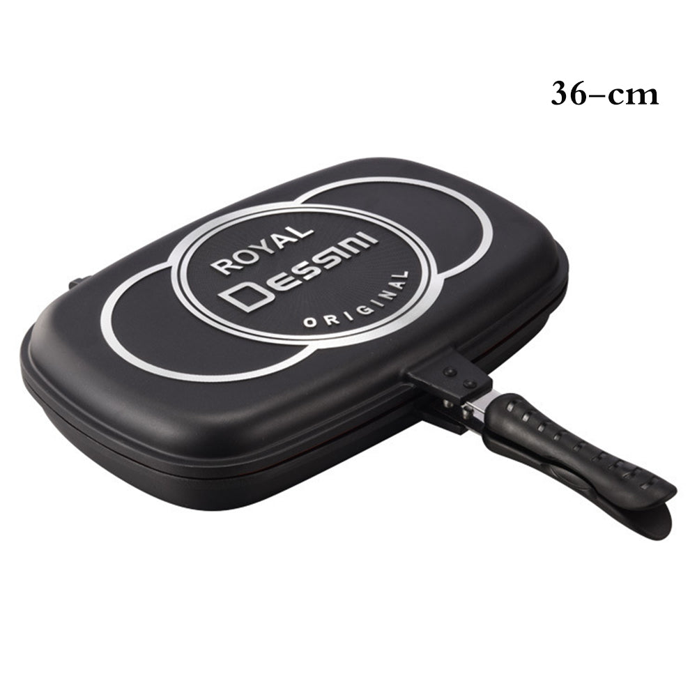 36cm Dessini Non-Stick Double-Sided Grill Pan – Black