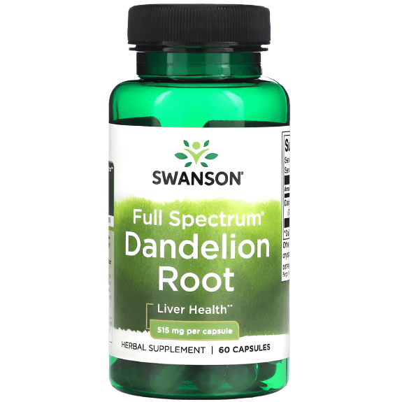 Swanson Dandelion Root – 515 mg | 60 Capsules (60 Servings)