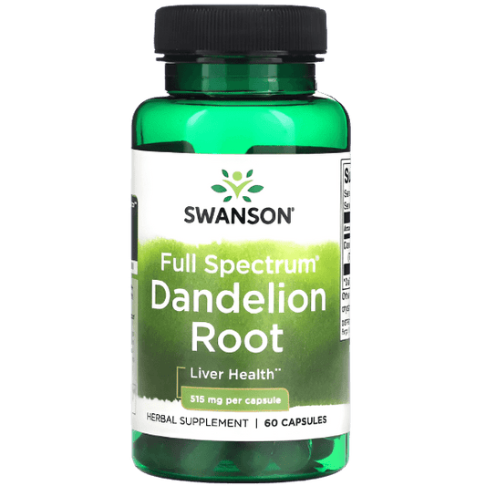 Swanson Dandelion Root – 515 mg | 60 Capsules (60 Servings)