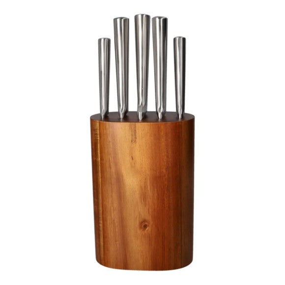 Danny Home 5-Piece Knife Set with Acacia Wood Block