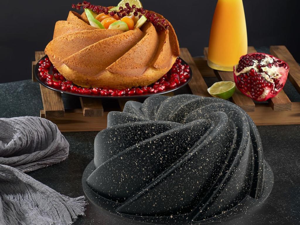 DOSTHOFF CAST ALUMINIUM GRANITE COATED BUNDFORM CAKE PAN