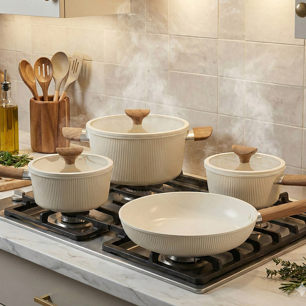 DSP CA021-S01 𝑴𝒂𝒔𝒕𝒆𝒓𝒑𝒊𝒆𝒄𝒆 𝑪𝒐𝒐𝒌𝒘𝒂𝒓𝒆 Set of 7-Pcs Beige
