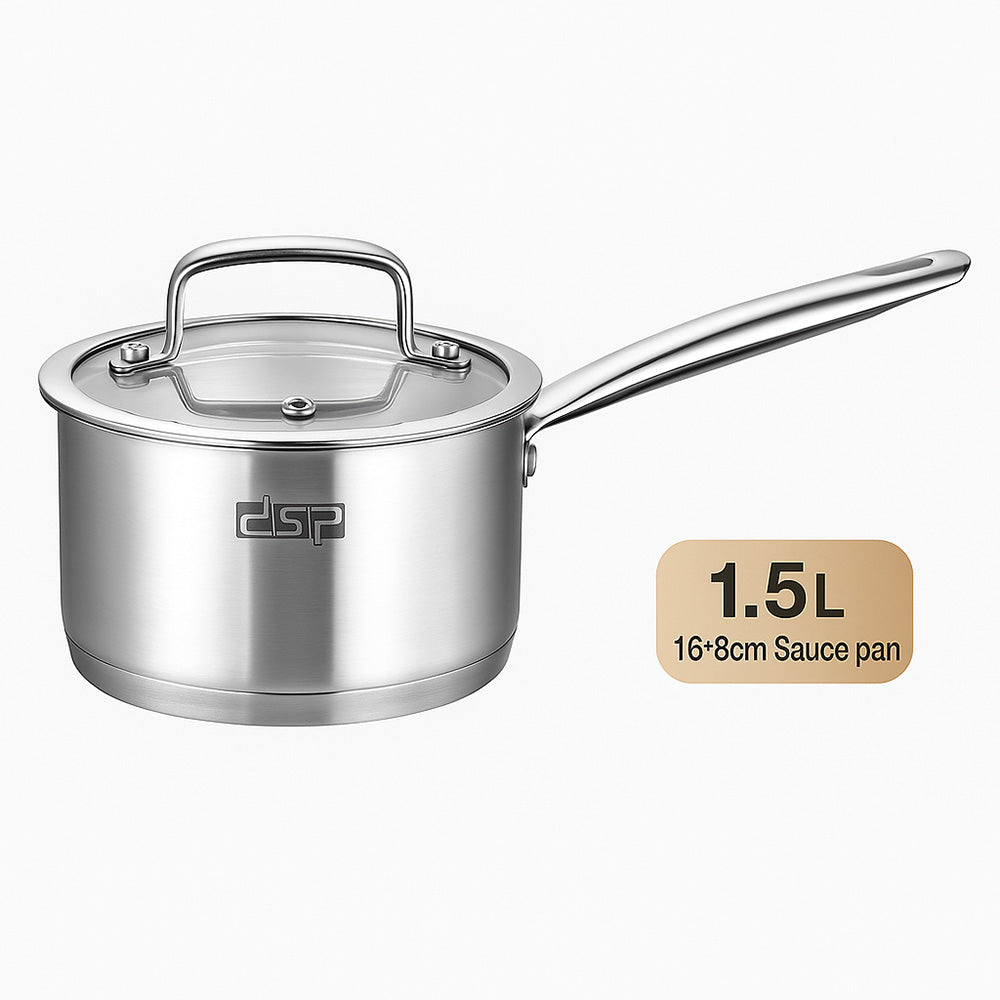 DSP CA002U-S01 Stainless, Die-Casting Non-Stick Casserole Set – 7 Pieces