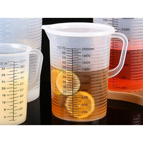 High Quality Plastic Measuring Cup w Cover 2000 ml