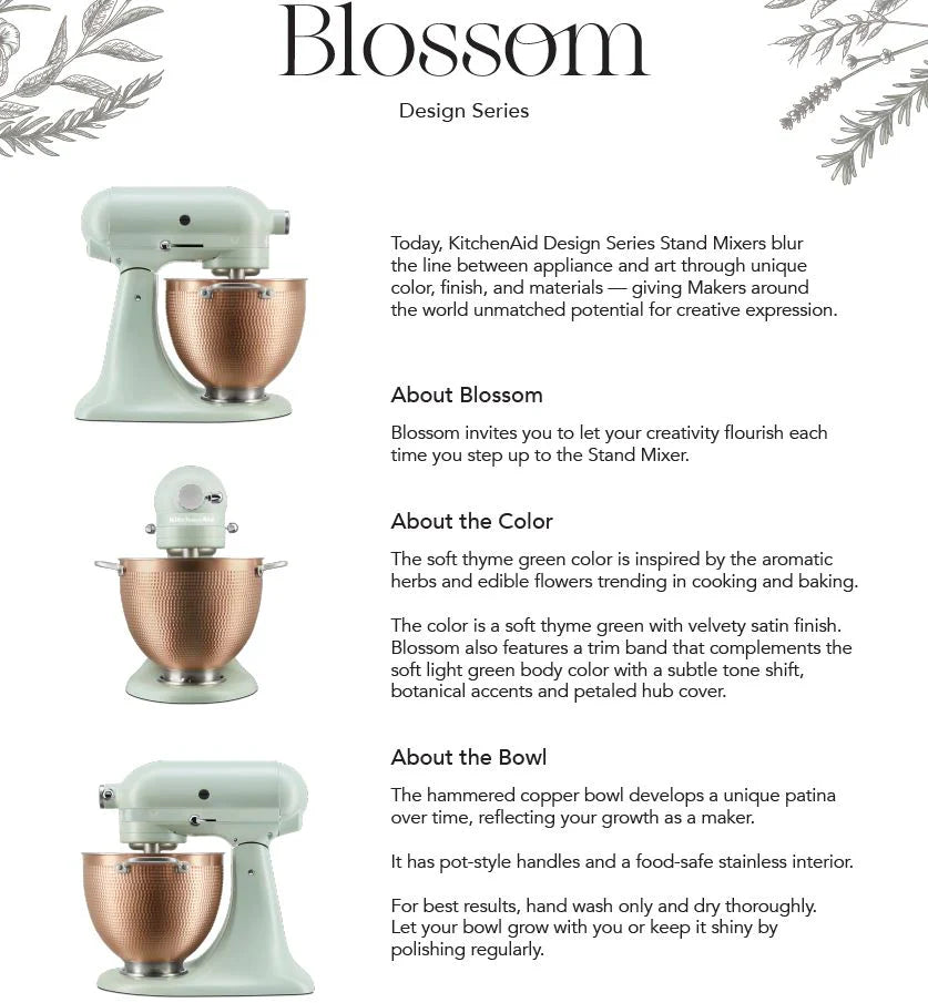 KITCHENAID Design Series - Artisan 4.7L Tilt-Head Stand Mixer - Blossom