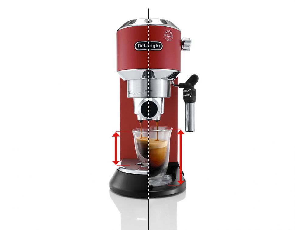 Delonghi Dedica Style Scarlet Red  - Pump Espresso Coffee Machines EC685.R