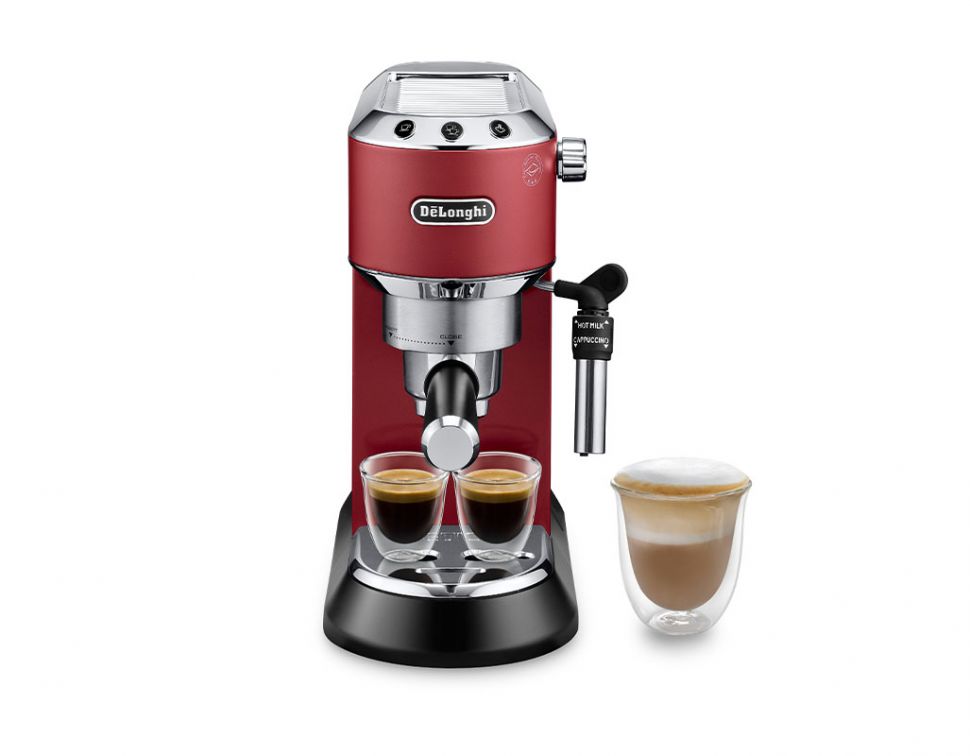 Delonghi Dedica Style Scarlet Red  - Pump Espresso Coffee Machines EC685.R