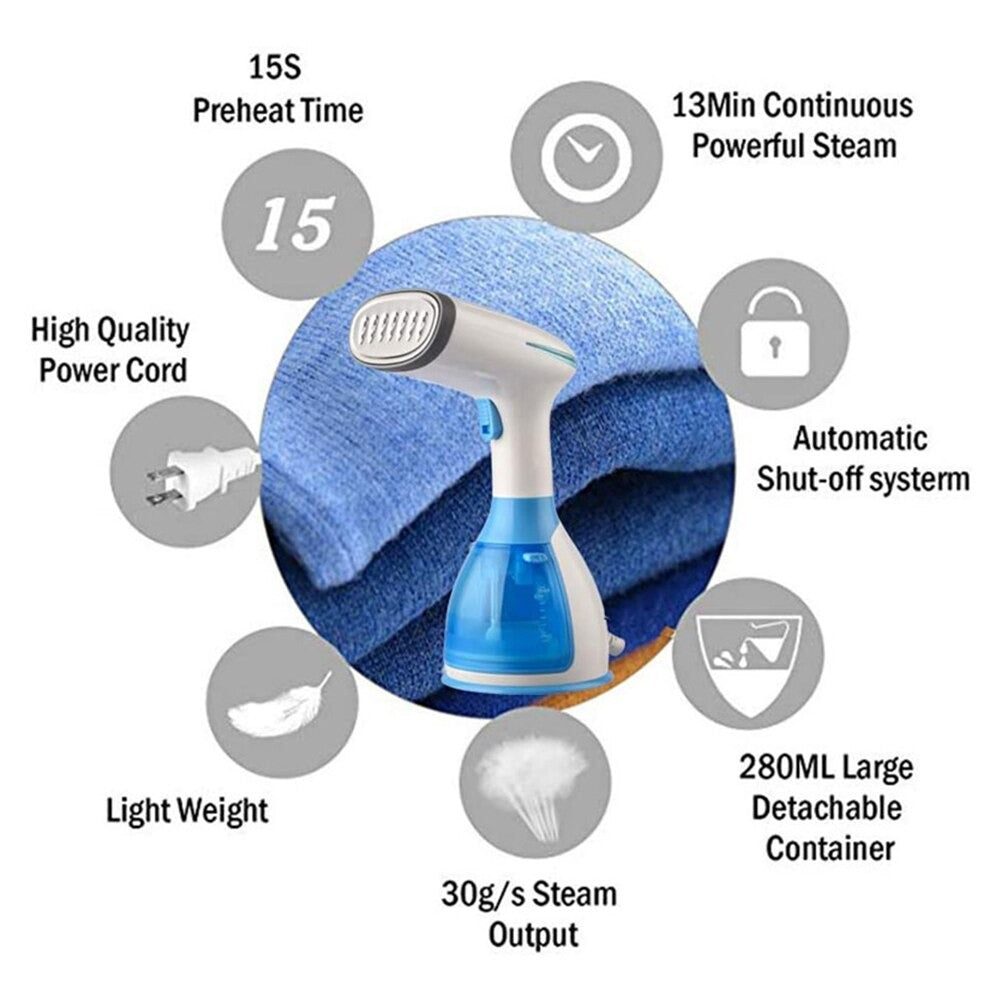 1800 Watt Portable Handheld Garment Steamer Adjustable Household Electric Fabric Steam Iron Ironing Machine Home Appliances