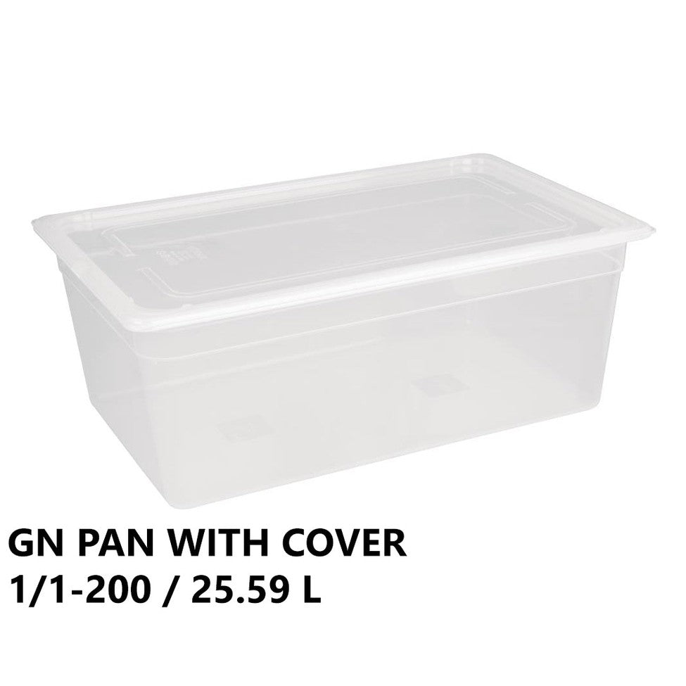 Gastronorm Plastic Storage Container 1/1 200 mm - 25.6L