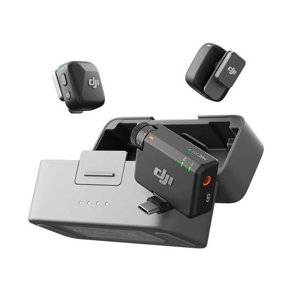 DJI Mic Mini (2 TX + 1 RX + Charging Case), Wireless Lavalier Microphone for iPhone/Camera/Android, Ultralight, Detail-Rich Audio, 48h Use, Noise Cancelling, Automatic Limiting, Vlog, Streaming