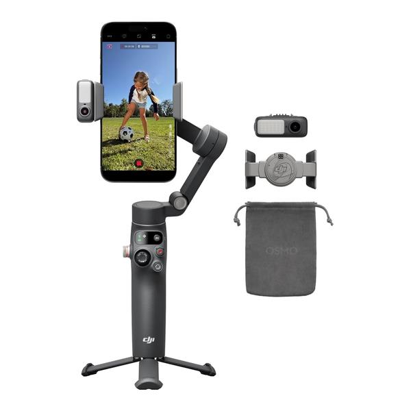 DJI Osmo Mobile 8 Gimbal Stabilizer for Phone, Native Tracking with Apple DockKit, 360° Pan Rotation, Built-in Extension Rod & Tripod, 10h Battery, Extension Rod, Foldable 3-Axis Stabilization