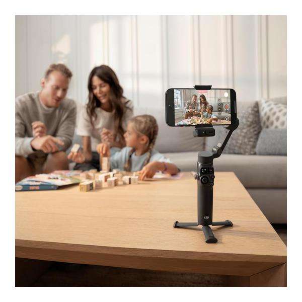 DJI Osmo Mobile 8 Gimbal Stabilizer for Phone, Native Tracking with Apple DockKit, 360° Pan Rotation, Built-in Extension Rod & Tripod, 10h Battery, Extension Rod, Foldable 3-Axis Stabilization