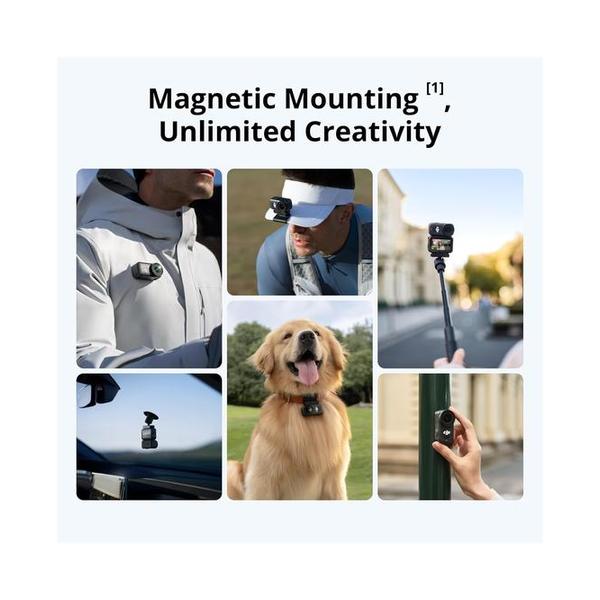DJI Osmo Nano Standard Combo 128GB - Small 4K/60fps Vlogging Camera with a 1/1.3″ Sensor, 143° Wide FOV Video, 200-Min Recording, Swift Content Transfer, Magnetic POV Cam 4K for Sports, Vlog