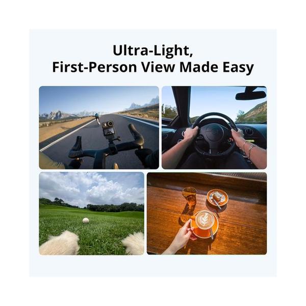 DJI Osmo Nano Standard Combo 128GB - Small 4K/60fps Vlogging Camera with a 1/1.3″ Sensor, 143° Wide FOV Video, 200-Min Recording, Swift Content Transfer, Magnetic POV Cam 4K for Sports, Vlog