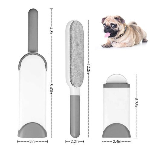 Fur Lint Remover Brush With Self-Cleaning Base All in 1