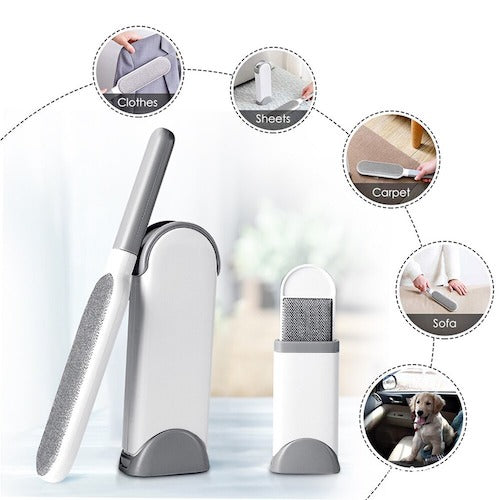 Fur Lint Remover Brush With Self-Cleaning Base All in 1