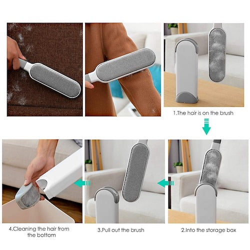 Fur Lint Remover Brush With Self-Cleaning Base All in 1