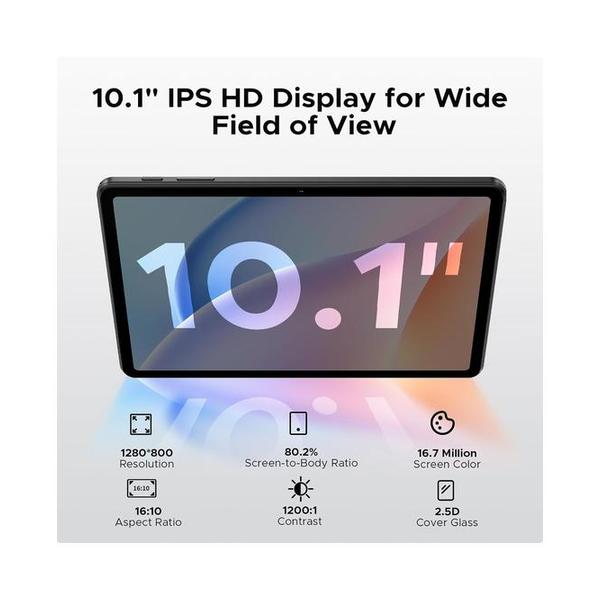 DOOGEE Tab A9 VIP Edition, 10.1 inch, 12GB/64GB (9GB Extended Memory) 2TB TF, 6580mAh, Dual Speakers, Wi-Fi, BT5.0, Face Unlock + Free Stylus Pen + Screen Protector + Bluetooth Mouse + Leather Protective Cover + Bluetooth Keyboard + 1 Year Warranty