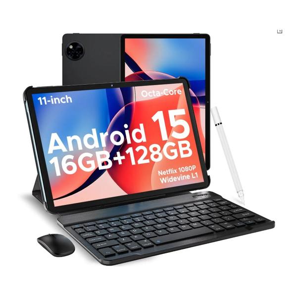 DOOGEE U11 VIP Edition Tab, 11 inch HD 90Hz, 16GB/128GB (12GB Extended Memory) 8580mAh, Wi-Fi, BT5.0, Free Stylus Pen + Screen Protector + Bluetooth Mouse + Leather Protective Cover + Bluetooth Keyboard + 1 Year Warranty