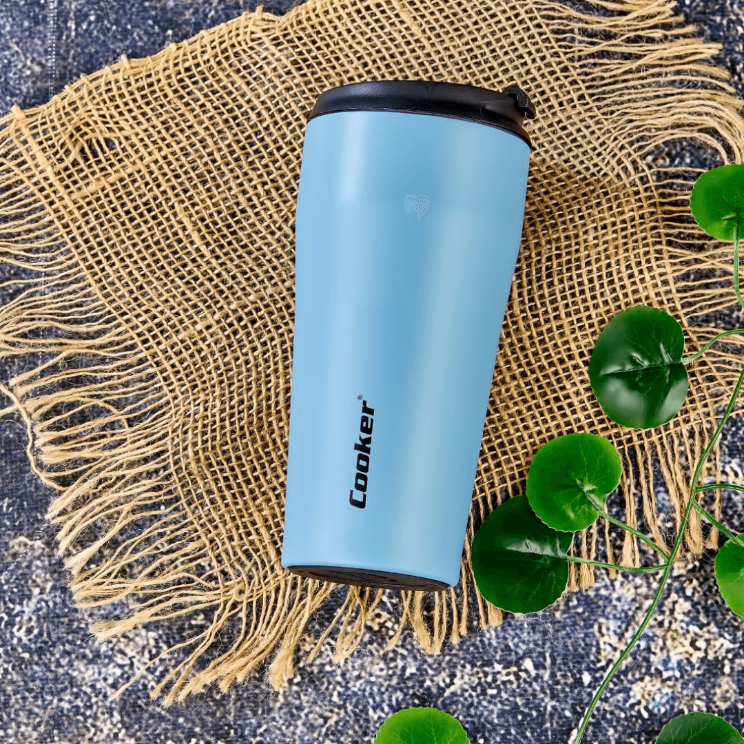 Double Layer Stainless Steel Powder Thermos 400ml Cool Blue Lebanon"
