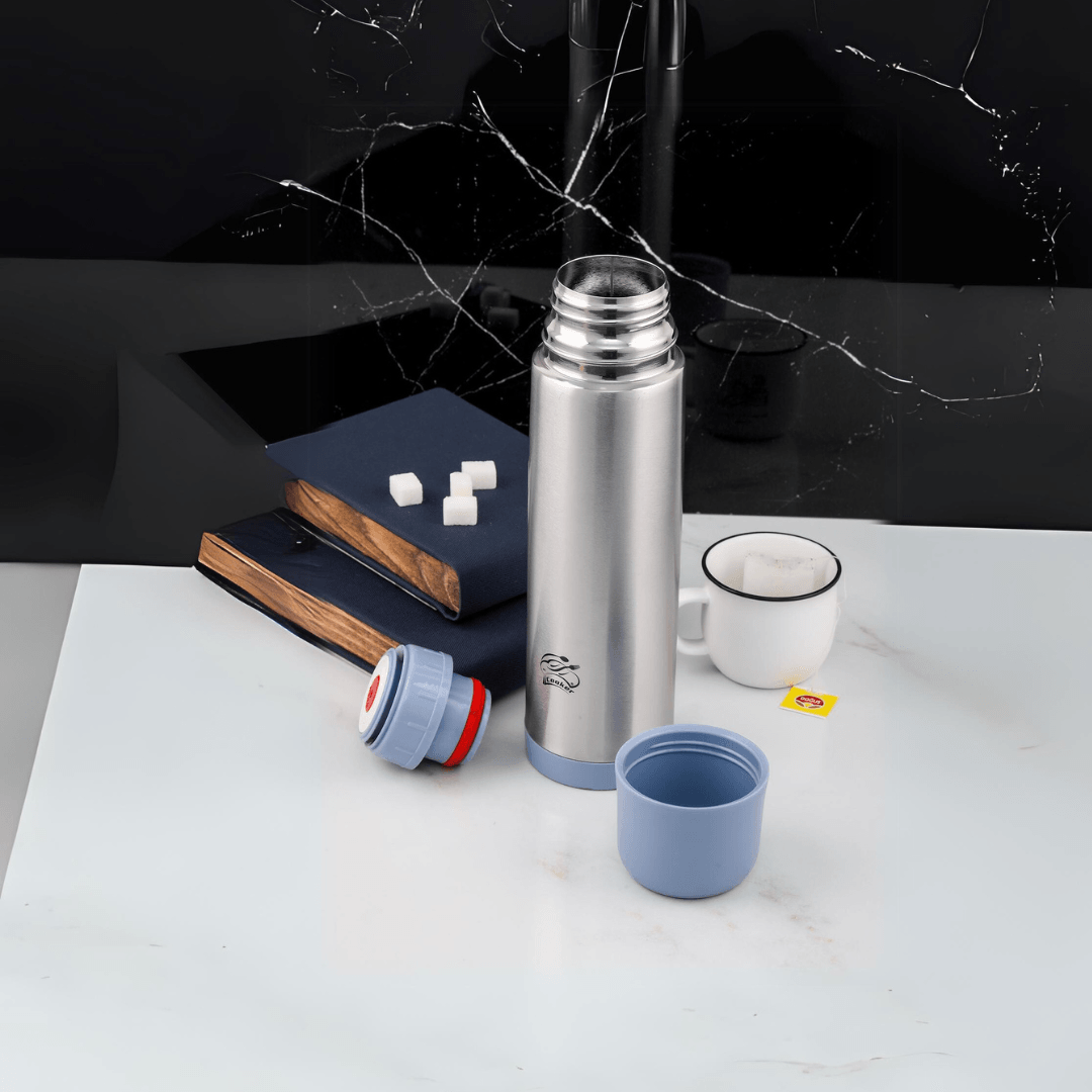 Double Layer Stainless Steel Blue Thermos 750ML 24 Hours (Cold) 12 Hours (Hot)