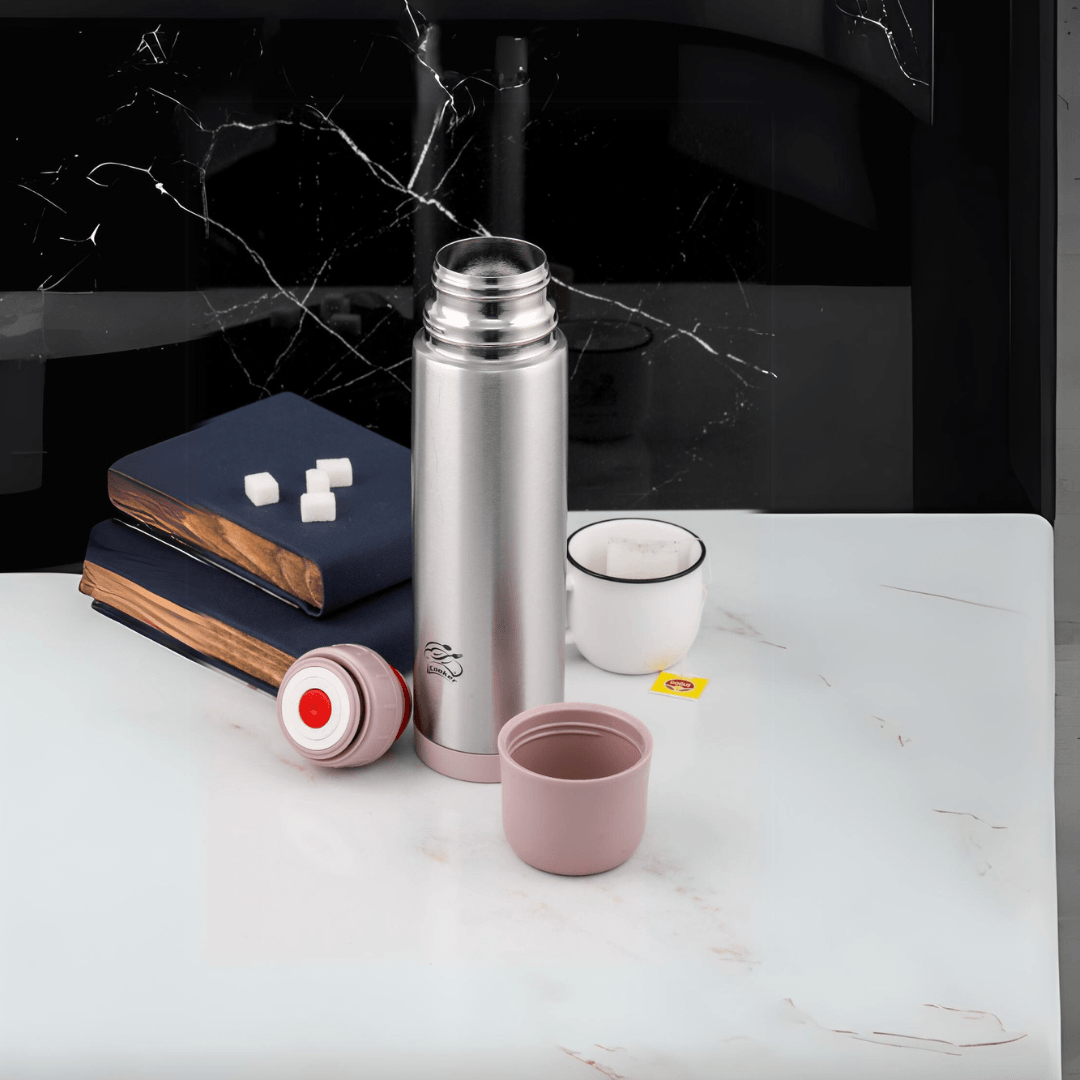Double Layer Stainless Steel Pink Thermos 750ML 24 Hours (Cold) 12 Hours (Hot)