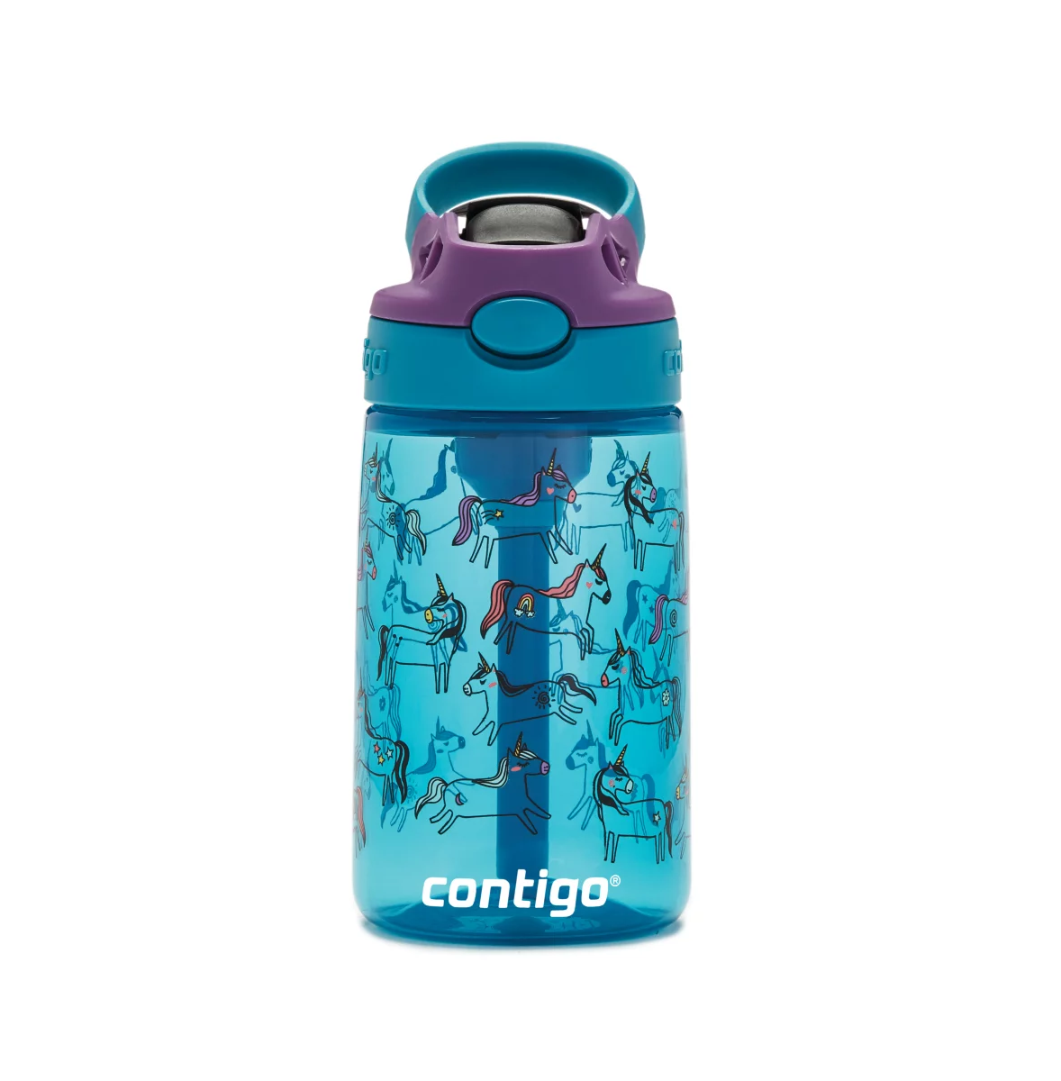 Contigo Easy Clean AUTOSPOUT™ Kids Water Bottle, 420 ml (Unicorn)