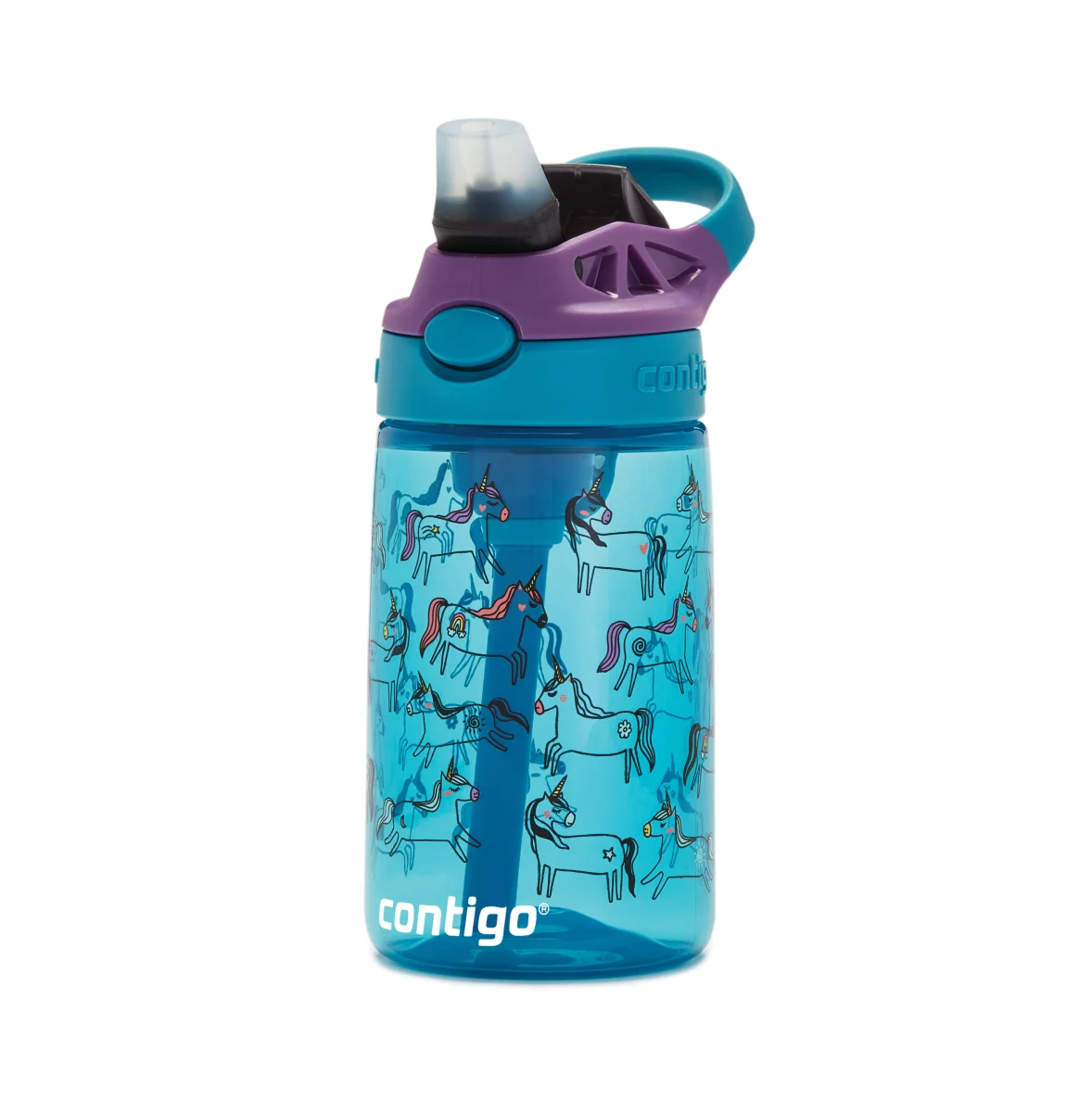 Contigo Easy Clean AUTOSPOUT™ Kids Water Bottle, 420 ml (Unicorn)