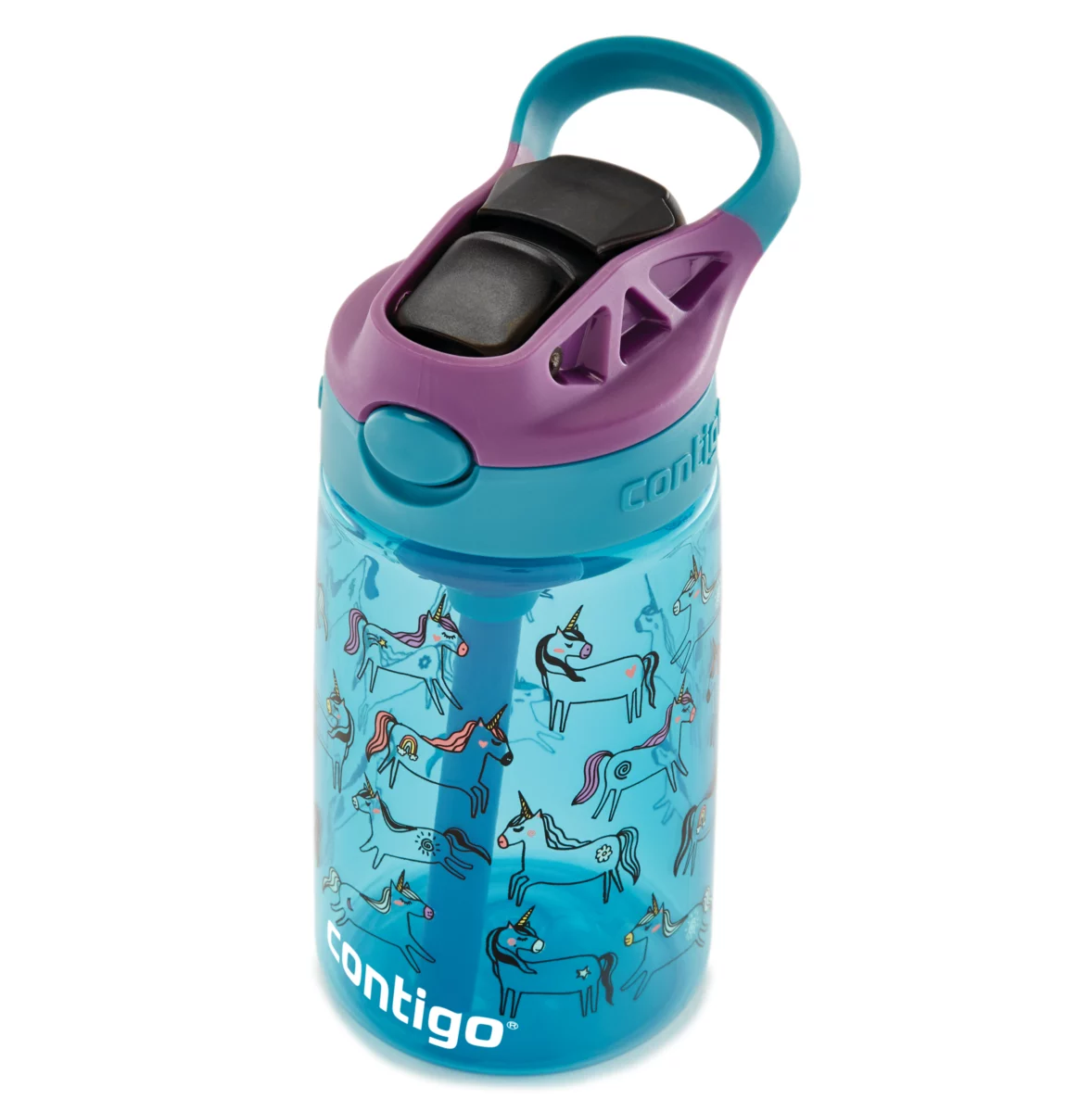 Contigo Easy Clean AUTOSPOUT™ Kids Water Bottle, 420 ml (Unicorn)