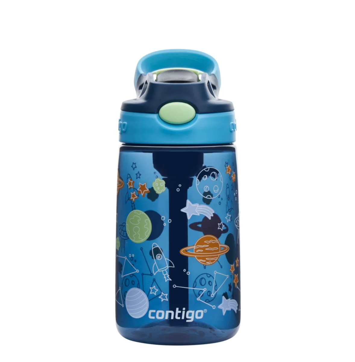 Contigo Easy Clean AUTOSPOUT™ Kids Water Bottle, 420 ml (Blueberry Cosmos)