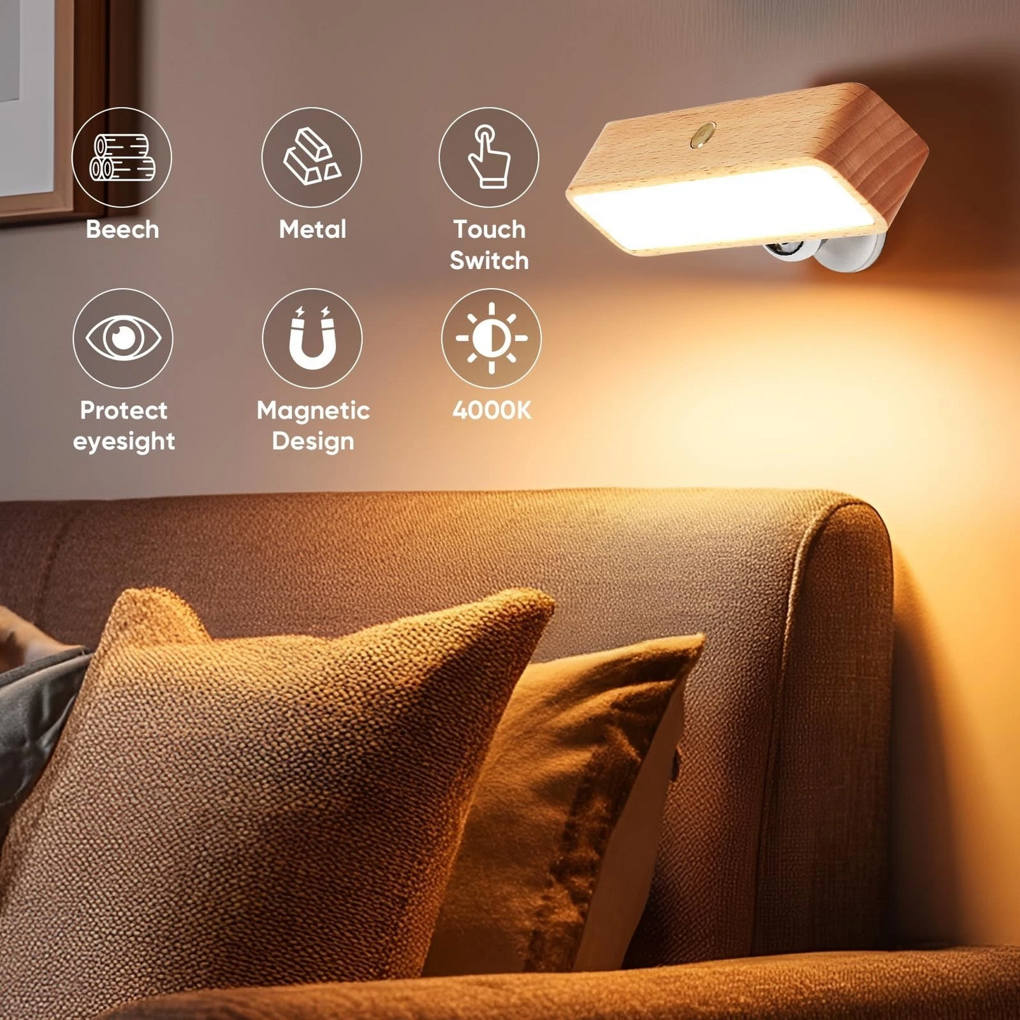 Rechargeable Intelligent Sensing Led Wall Lights 1 pcs