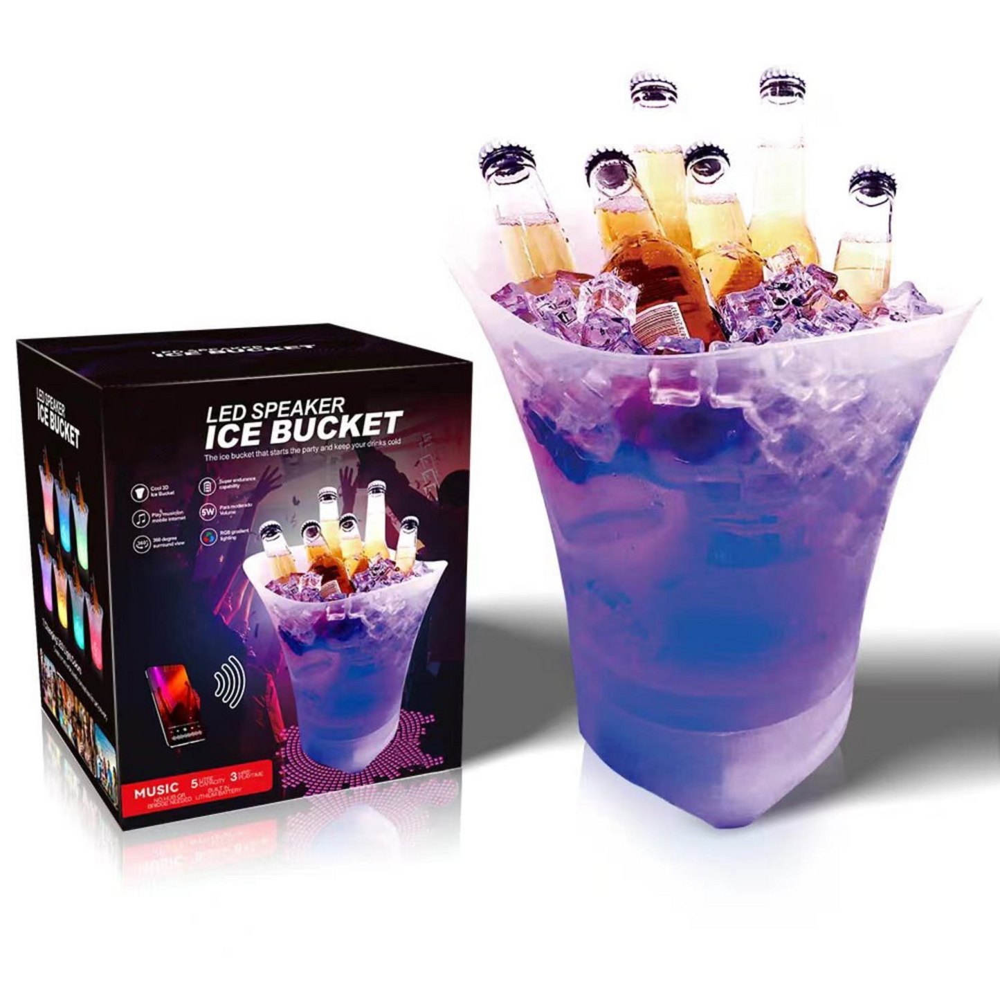 Bluetooth Speaker LED Ice Bucket 7-L