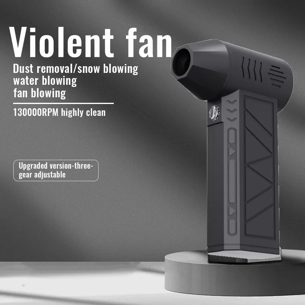 üå™Ô∏è 130,000 RPM Turbo Jet Fan ‚Äì Handheld Air Blower & Vacuum ‚ö°üîãwith LED Power Display