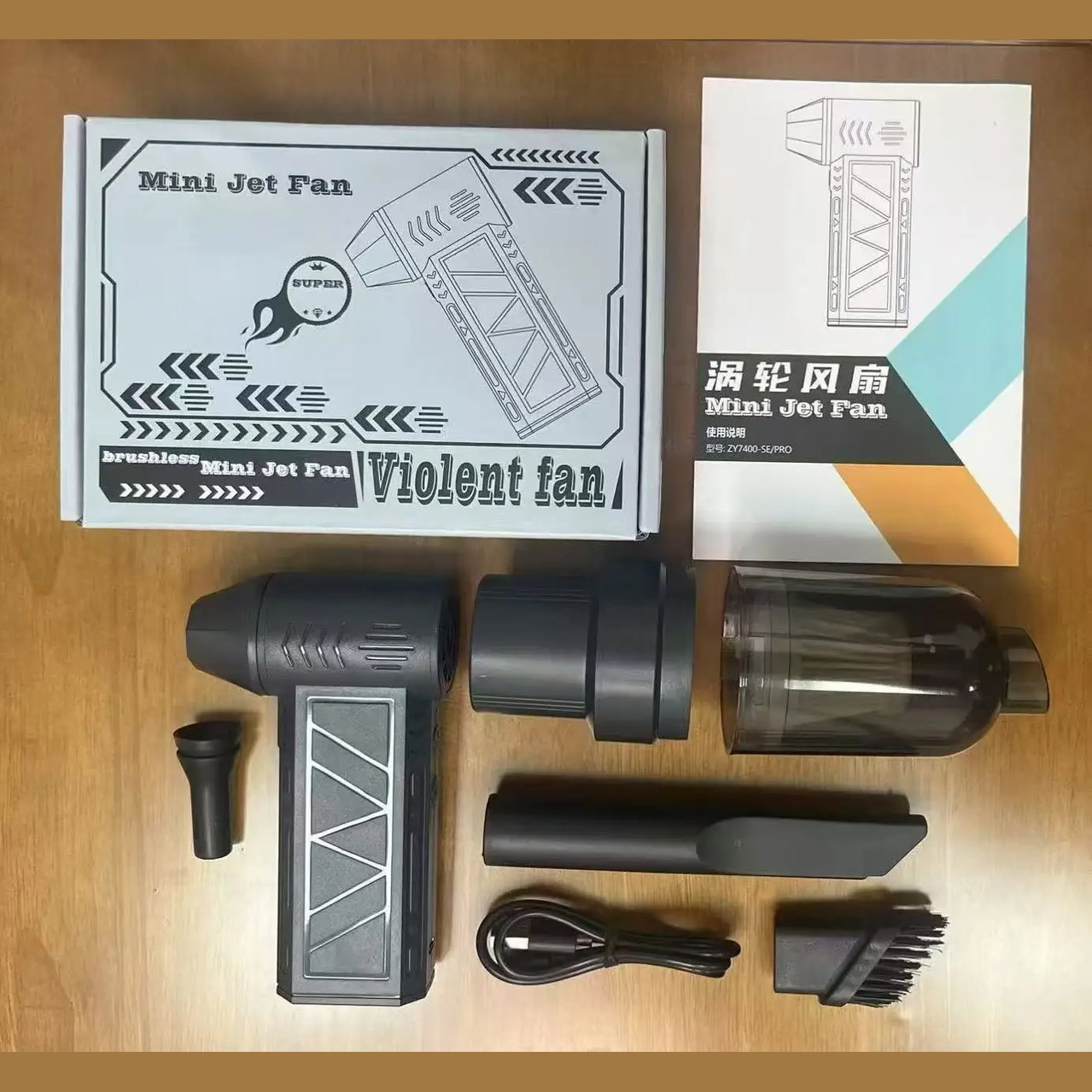 🌪️ 130,000 RPM Turbo Jet Fan – Handheld Air Blower & Vacuum ⚡🔋with LED Power Display