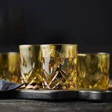 Lyngby Glass Whisky Glass Sorrento 32cl 4pcs Amber