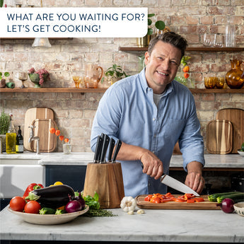 Tefal Kitchen Set Jamie Oliver (Santoku 16,5 Cm, Chef 15 Cm, Utility 12 Cm, Paring 9 Cm)