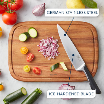 Tefal Kitchen Set Jamie Oliver (Santoku 16,5 Cm, Chef 15 Cm, Utility 12 Cm, Paring 9 Cm)