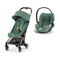 Cybex -  Coya Stroller - Cloud T Car Seat - (Base T ,Adapetrs &Bumpers Are Optional ) - Matt Black/Leaf Green - Travel System