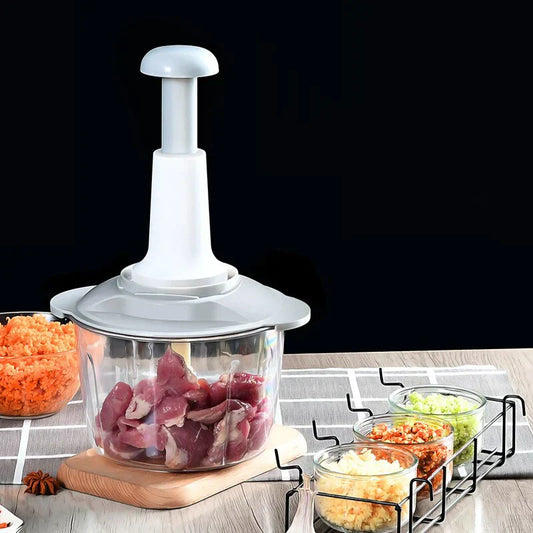 Manual Press Vegetable Aluminum Chopper مفرمة خضروات ألومنيوم يدوية