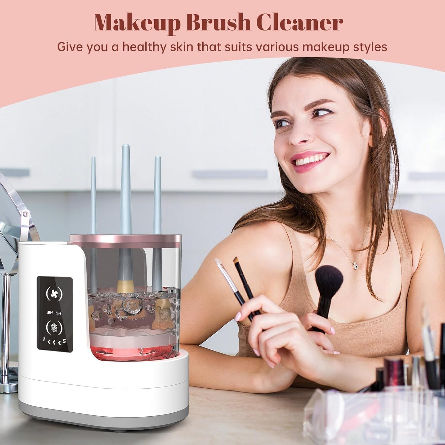 3 in 1 Portable USB Makeup Brush Cleaner & Dryer & Holder