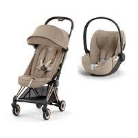 Cybex - Coya Stroller - Cloud G Car Seat - (Base G, Adapters & Bumpers Are Optional) - Rosegold/Cozy Beige - Travel System