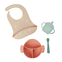 BabyMoov - Kit Learn'isy - Silicone Bowl +Spoon+Bib+Cup
