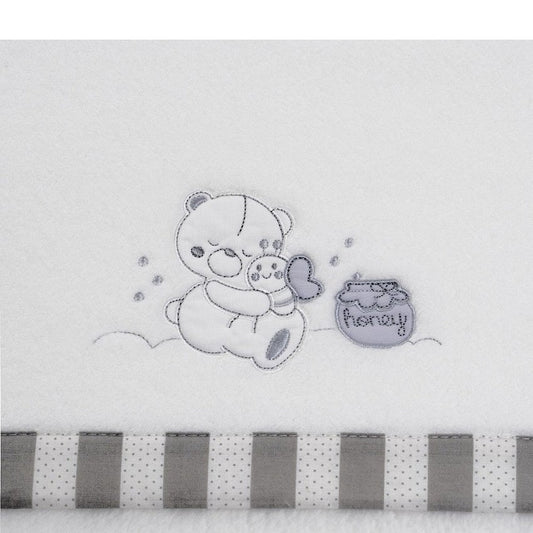 Sheets Car Coralina Honey Bear white gray