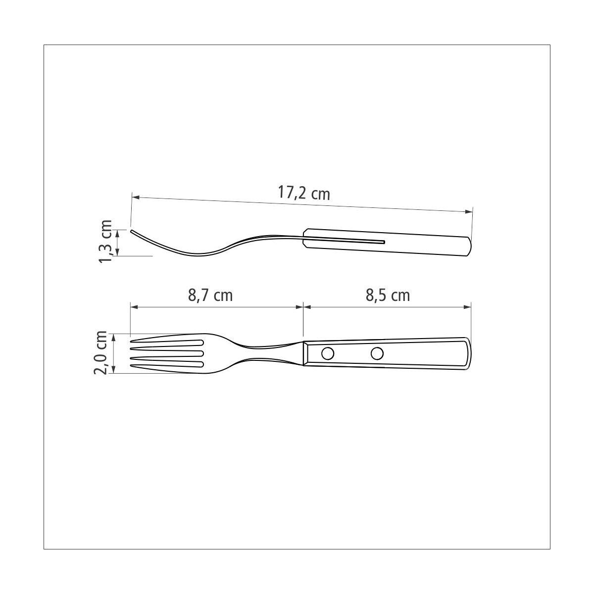 Tramontina traditional wood dessert fork set of 12