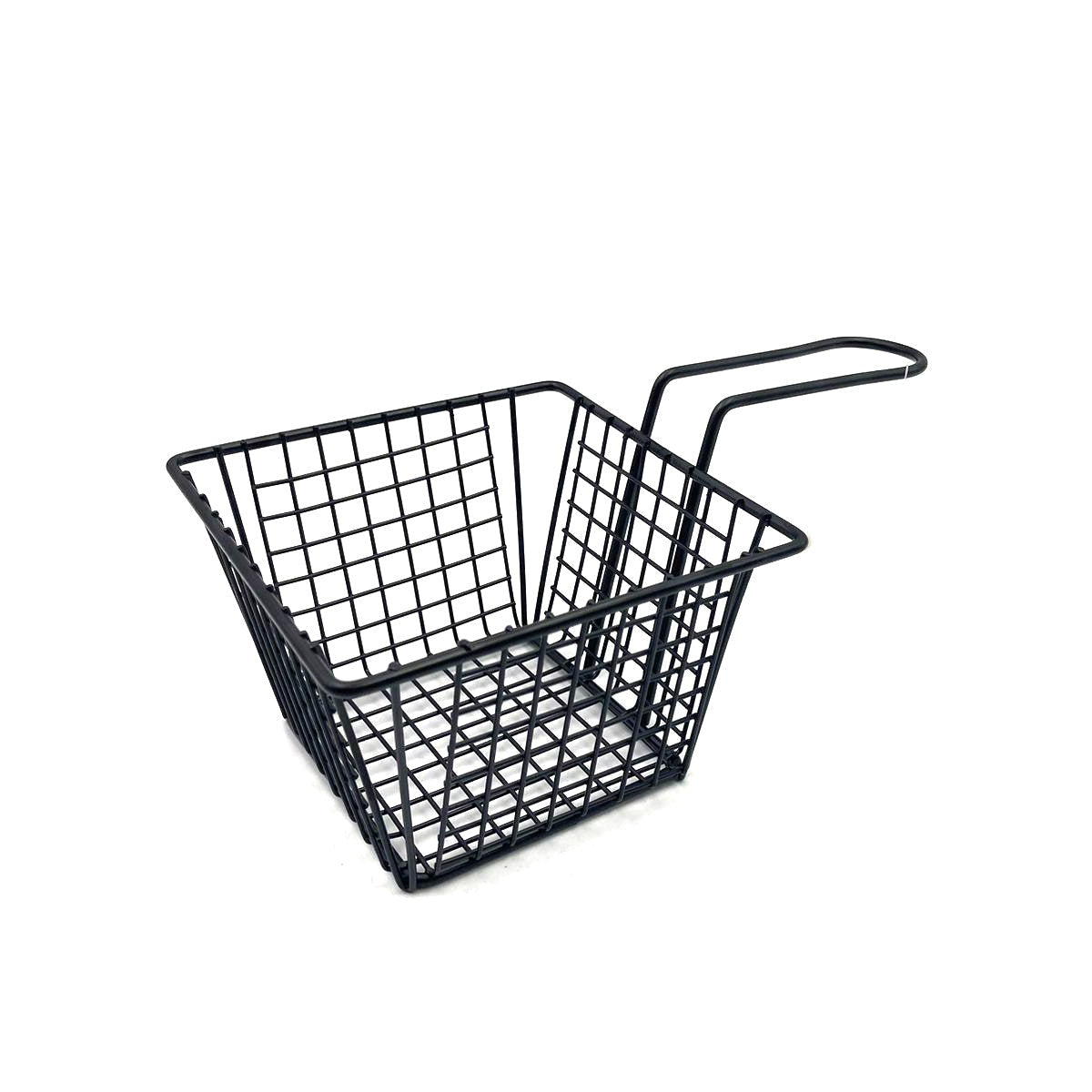 Black Big Squared French Fry Serving Basket 12.5 CM