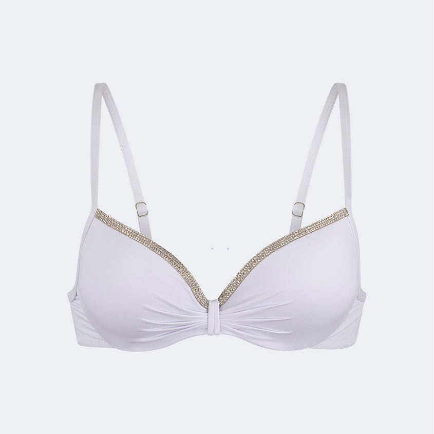 Oil And Gaz Stylish Women Beach Shelf Bra White - Medaid International