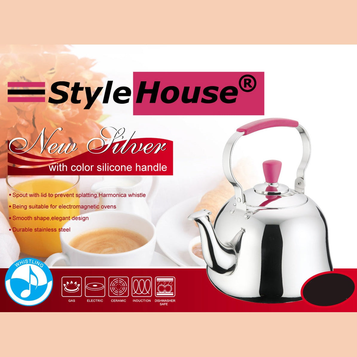 Colores Stainless Steel Teapot; 1.5 lt