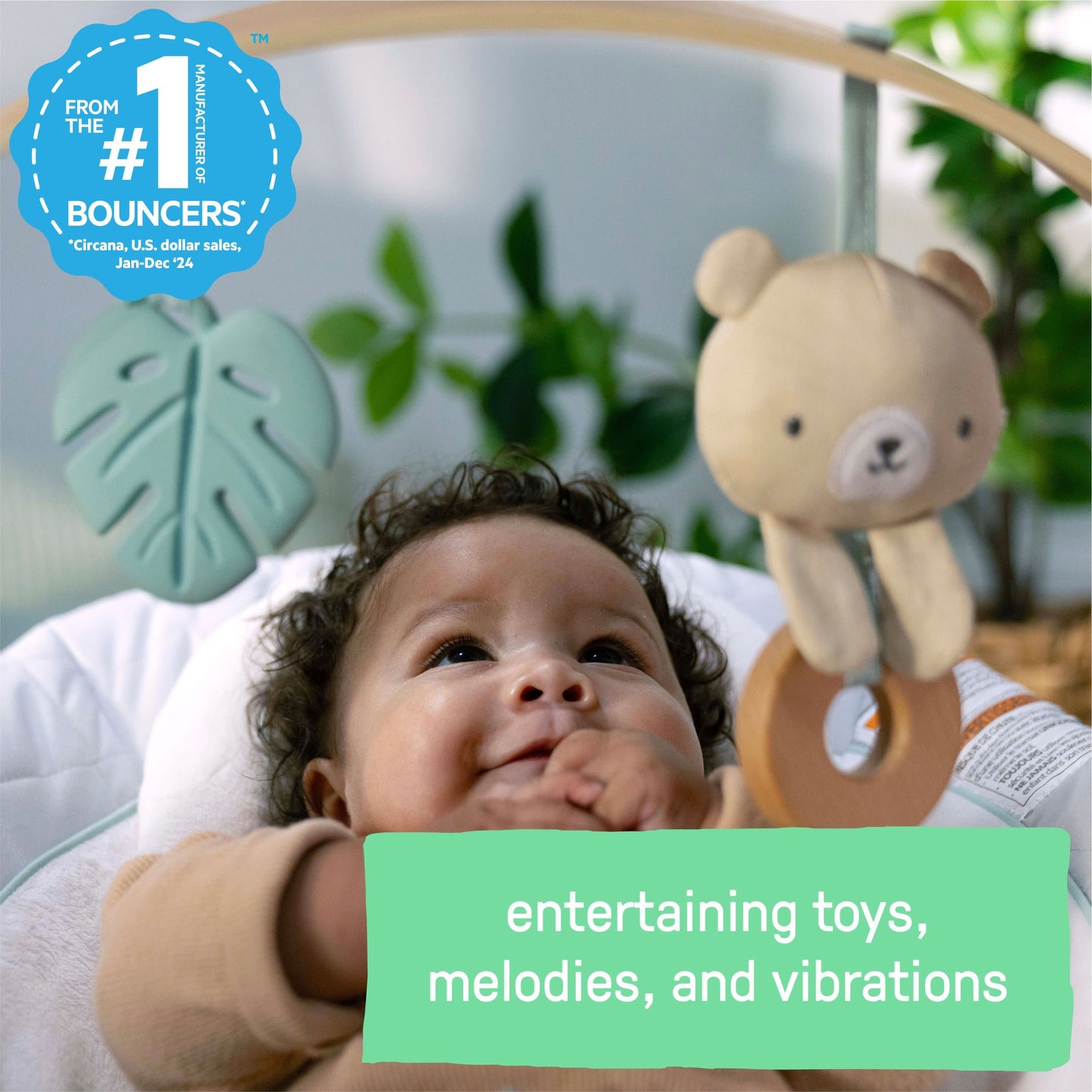 Kids2 - Ingeunity Soothing Bouncer - Cozy Spot