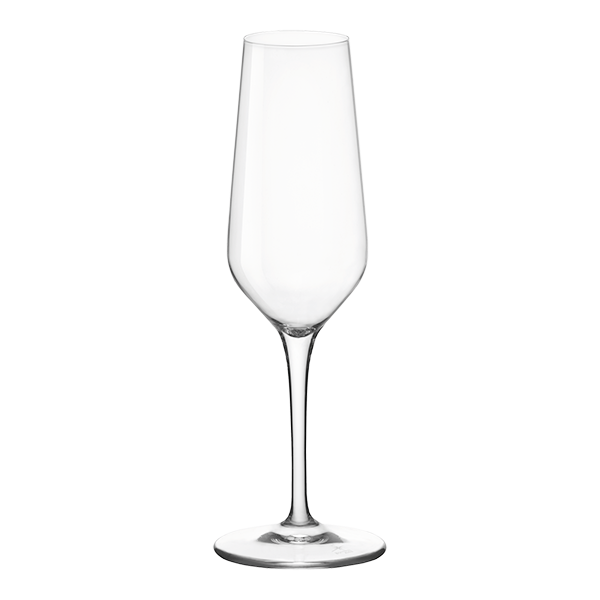 Bormioli rocco electra flute glass set of 6 - 23cl
